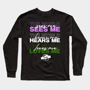 Team Rainbow LGBTQ Genderqueer / Genderfluid Pride The world loves me Long Sleeve T-Shirt